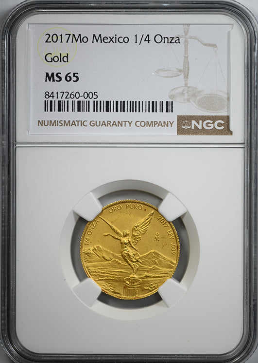 2017 Mo Mexico Gold 1/4 Onza NGC MS65