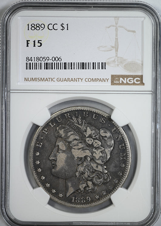 1889-CC Morgan Dollar $1 NGC F15