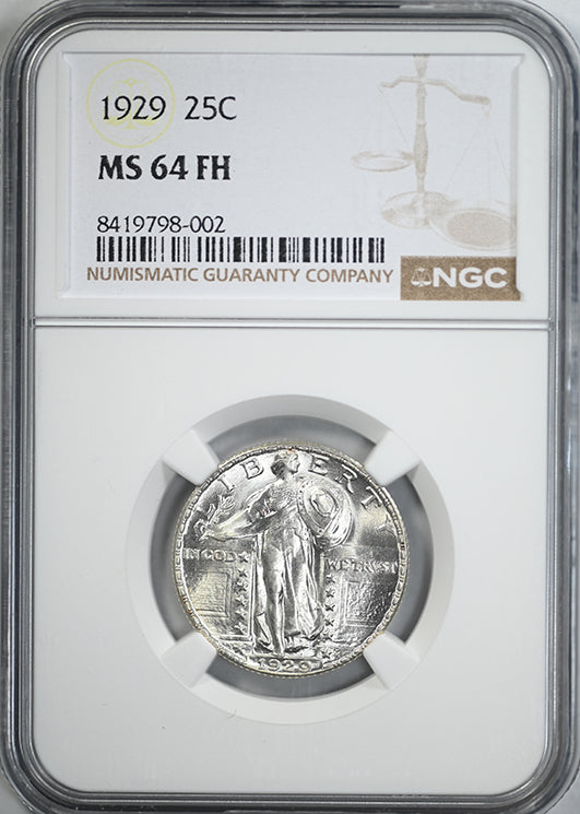 1929 Standing Liberty Quarter 25C NGC MS64FH - Full Head