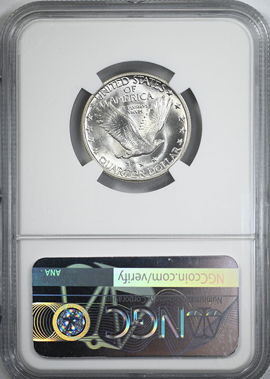 1929 Standing Liberty Quarter 25C NGC MS64FH - Full Head