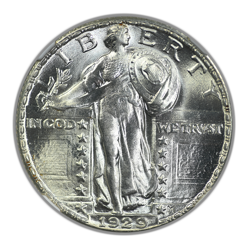 1929 Standing Liberty Quarter 25C NGC MS64FH - Full Head