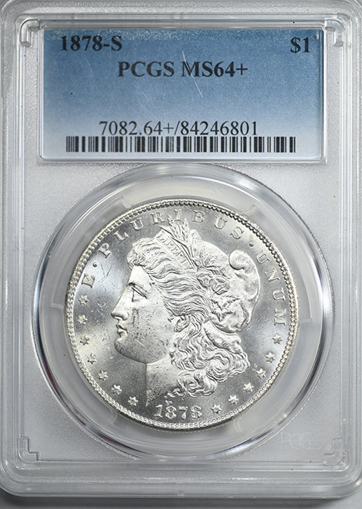 1878-S Morgan Dollar $1 PCGS MS64+