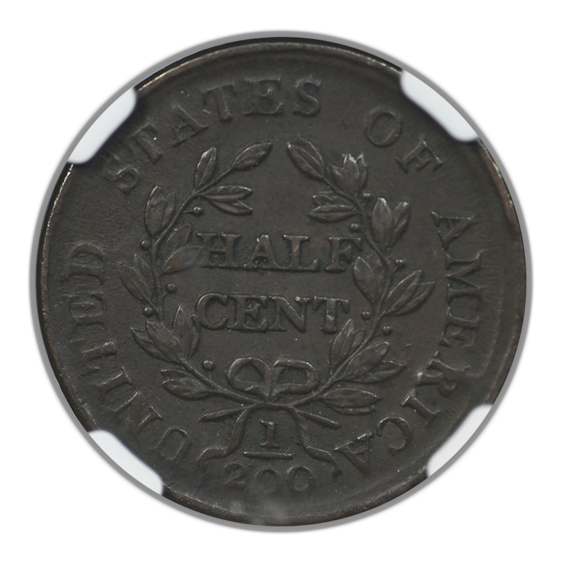 1804 Draped Bust Half Cent 1/2C NGC XF40BN