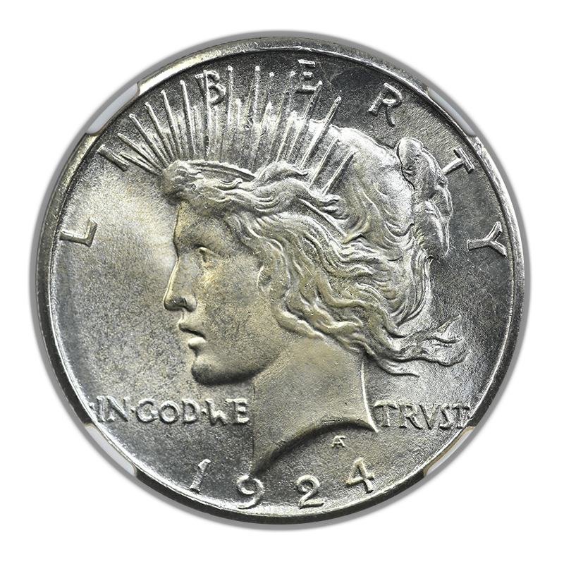 1924-S Peace Dollar $1 NGC MS65