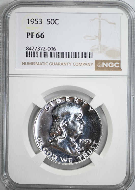 1953 Proof Franklin Half Dollar 50C NGC PF66