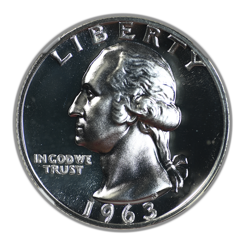 1963 Proof Doubled Die Reverse Washington Quarter 25C NGC PF68 FS-802 DDR