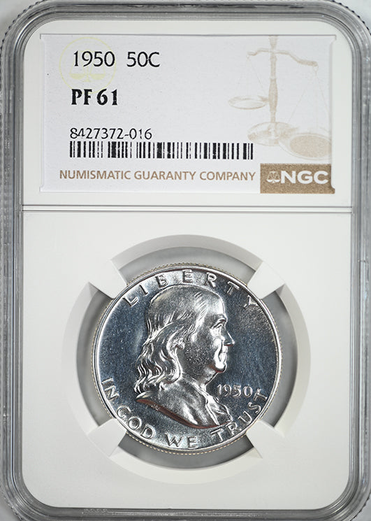 1950 Proof Franklin Half Dollar 50C NGC PF61
