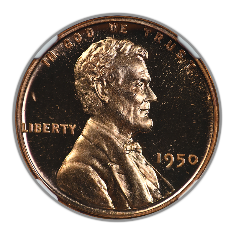1950 Proof Lincoln Wheat Cent 1C NGC PF67RD CAMEO