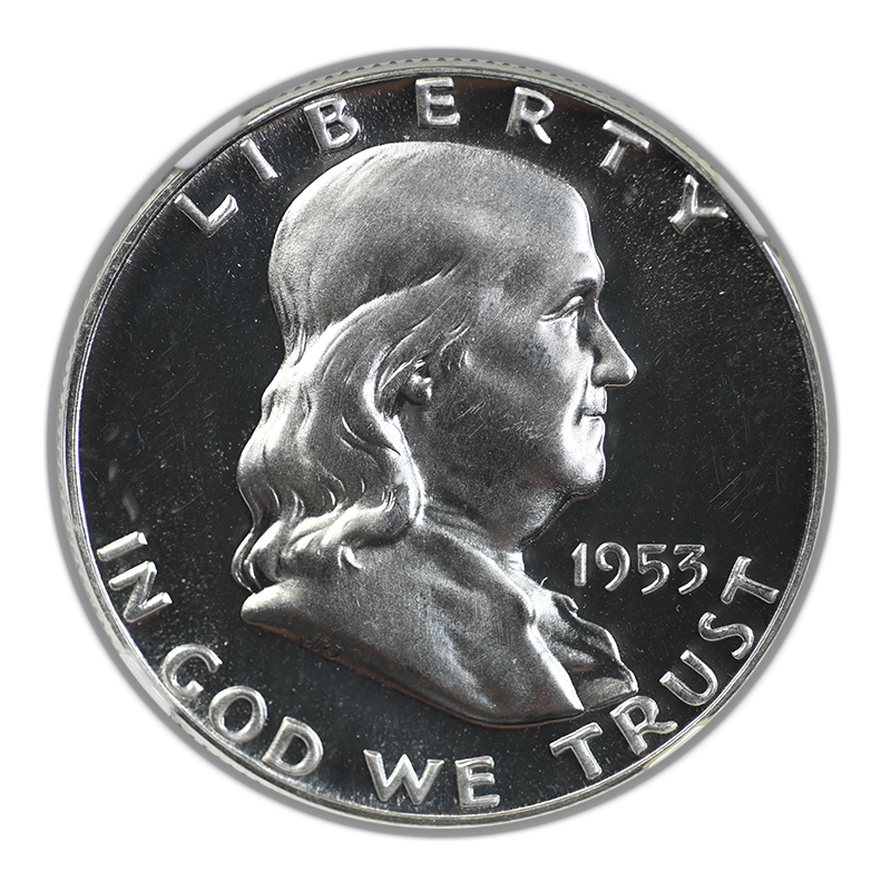 1953 Proof Franklin Half Dollar 50C NGC PF65