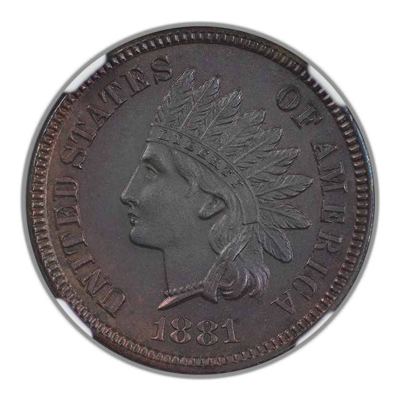 1881 Proof Indian Head Cent 1C NGC PF60BN