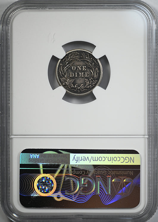 1900-S Barber Dime 10C NGC AU50