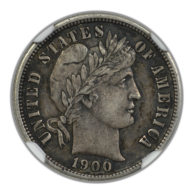 1900-S Barber Dime 10C NGC AU50