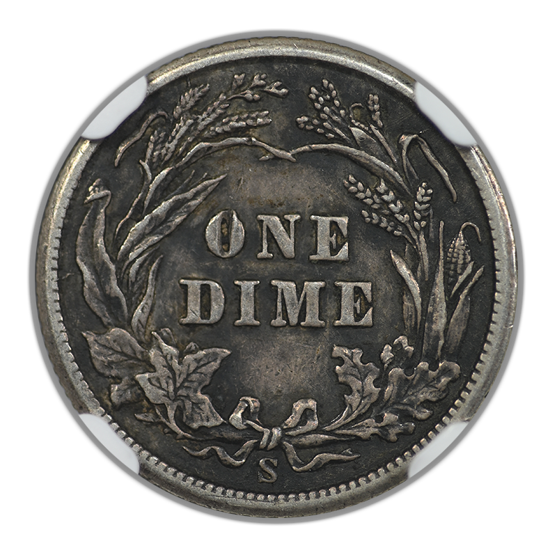 1900-S Barber Dime 10C NGC AU50