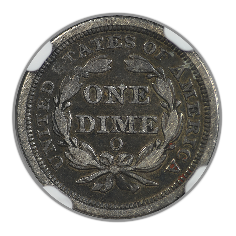 1852-O Liberty Seated Dime 10C NGC VF25
