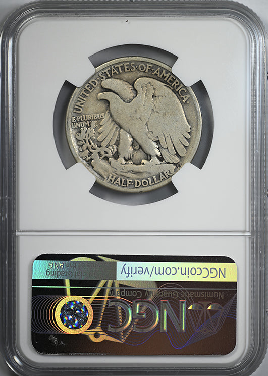 1921-D Walking Liberty Half Dollar 50C NGC VG8