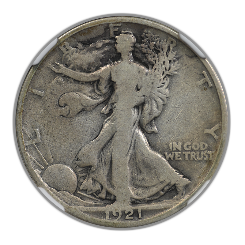 1921-D Walking Liberty Half Dollar 50C NGC VG8