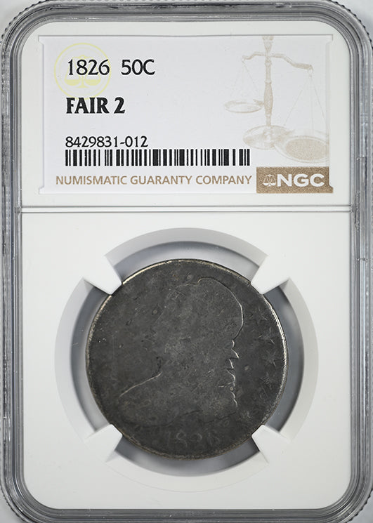 1826 Capped Bust Half Dollar 50C NGC FR2 - Lowball