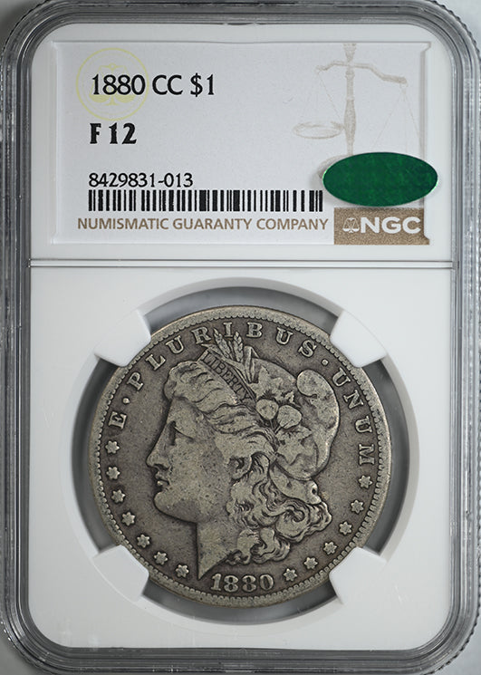 1880-CC Morgan Dollar $1 NGC F12 CAC