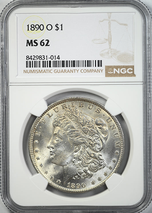 1890-O Morgan Dollar $1 NGC MS62