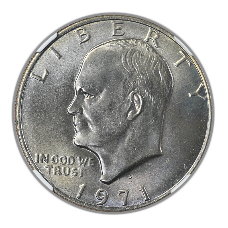 1971-D Clad Eisenhower Ike Dollar $1 NGC MS67