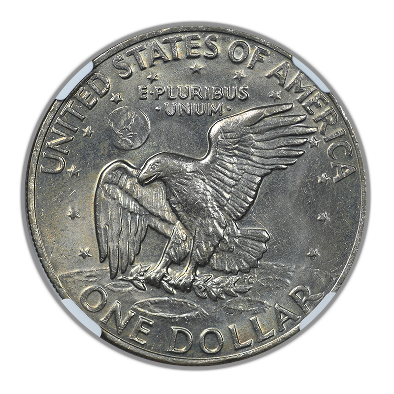 1974 Clad Eisenhower Ike Dollar $1 NGC MS65 - TONED!