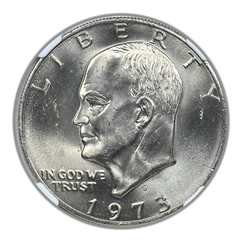 1973-D Clad Eisenhower Ike Dollar $1 NGC MS65