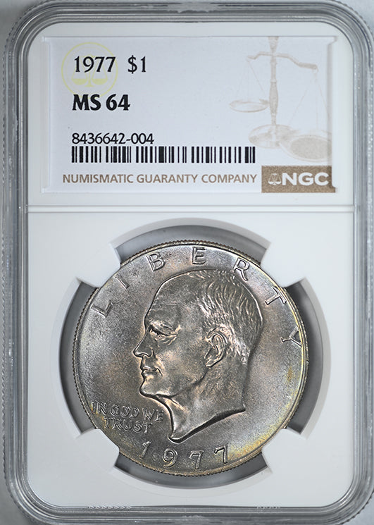 1977 Clad Eisenhower Ike Dollar $1 NGC MS64
