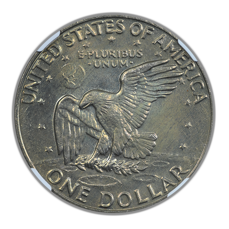 1977 Clad Eisenhower Ike Dollar $1 NGC MS64 - TONED!