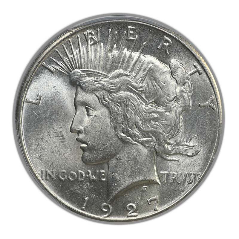 1927 Peace Dollar $1 PCGS AU58