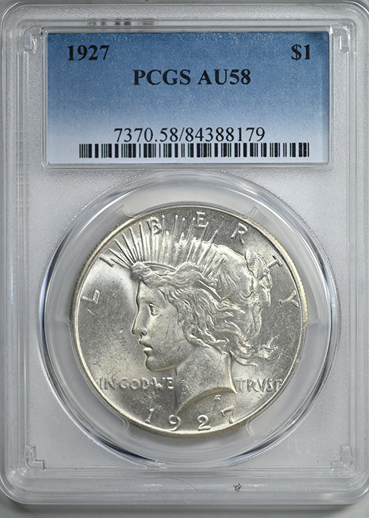 1927 Peace Dollar $1 PCGS AU58