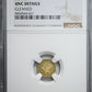 1853 Octagonal California Fractional Gold Liberty Head Dollar G$1 NGC Uncirculated Details BG-530