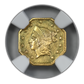 1853 Octagonal California Fractional Gold Liberty Head Dollar G$1 NGC Uncirculated Details BG-530
