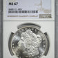 1880-S Morgan Dollar $1 NGC MS67