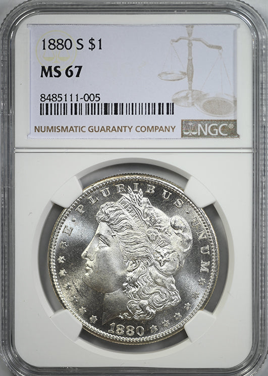 1880-S Morgan Dollar $1 NGC MS67
