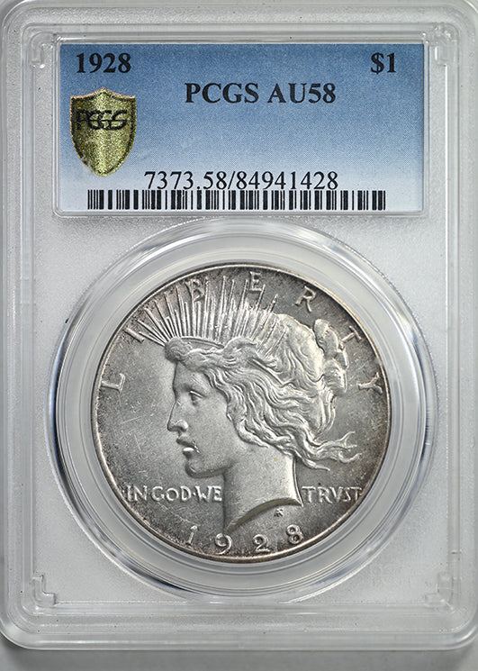 1928 Peace Dollar $1 PCGS AU58