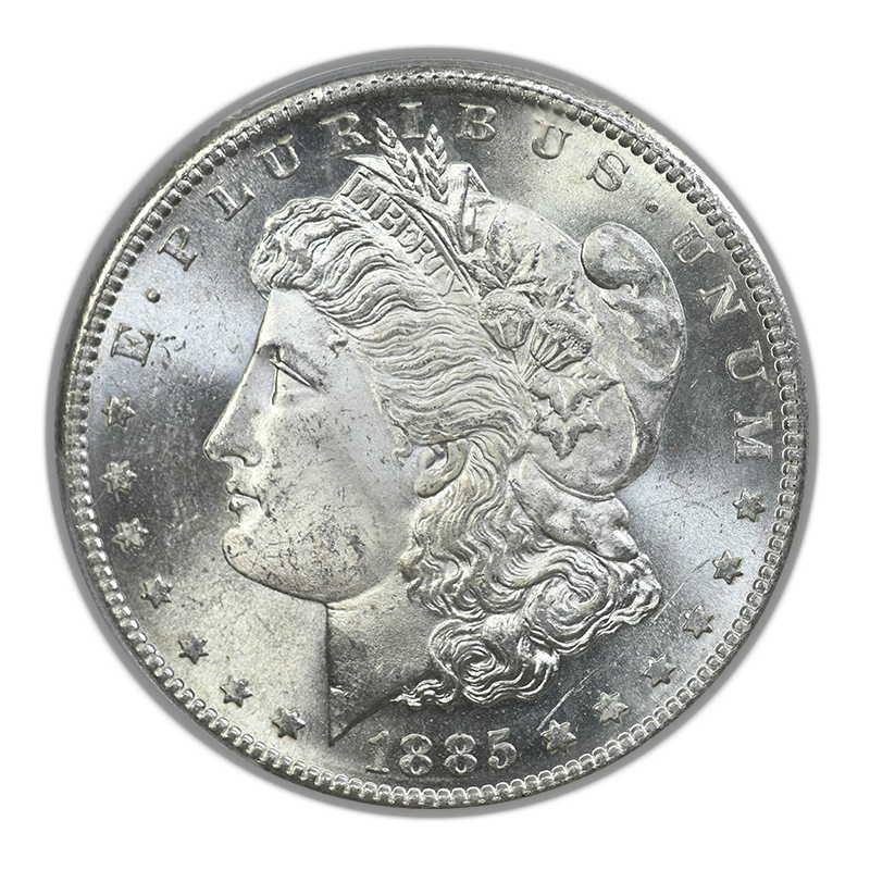 1885-S Morgan Dollar $1 PCGS MS64+