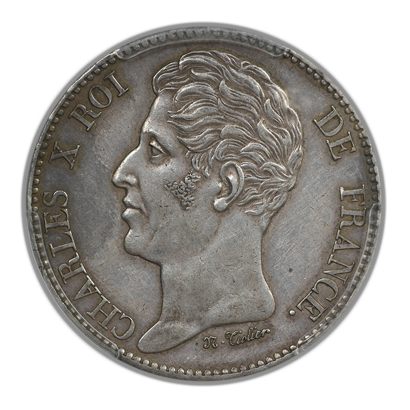 1825 France 5 Francs 5F PCGS SP50 Essai Maz-900
