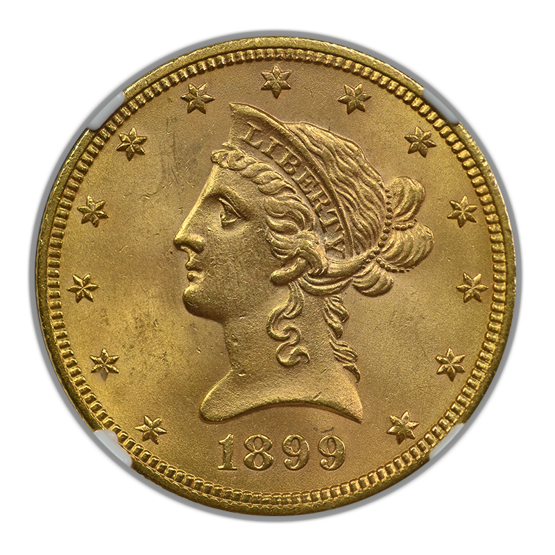 1899 Liberty Head Gold Eagle $10 NGC MS64