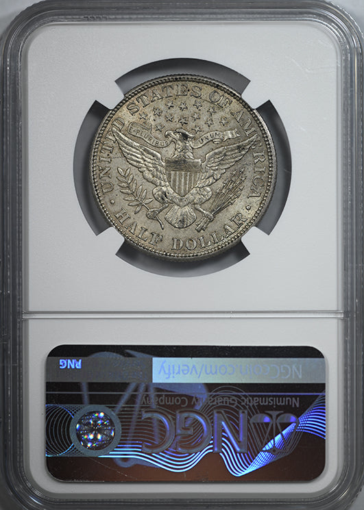 1902 Barber Half Dollar 50C NGC AU58 CAC