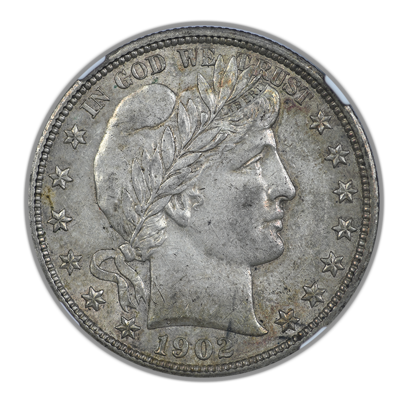 1902 Barber Half Dollar 50C NGC AU58 CAC