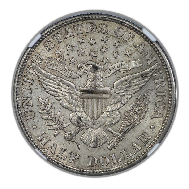 1902 Barber Half Dollar 50C NGC AU58 CAC