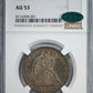 1853 Liberty Seated Half Dollar 50C NGC AU53 CAC - Arrows & Rays
