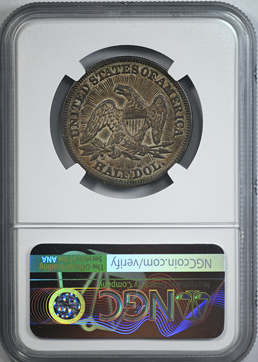 1853 Liberty Seated Half Dollar 50C NGC AU53 CAC - Arrows & Rays