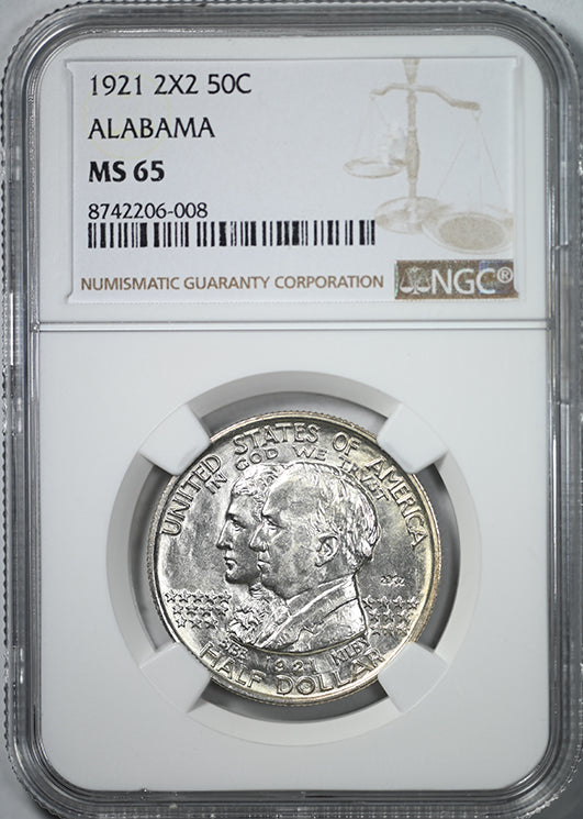 1921 Alabama 2X2 Classic Commemorative Half Dollar 50C NGC MS65