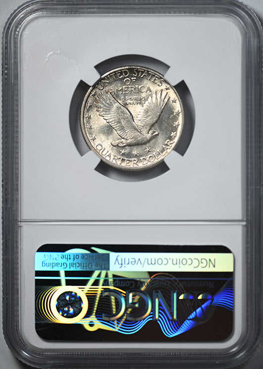 1917-D Type 2 Standing Liberty Quarter 25C NGC MS62FH - Full Head