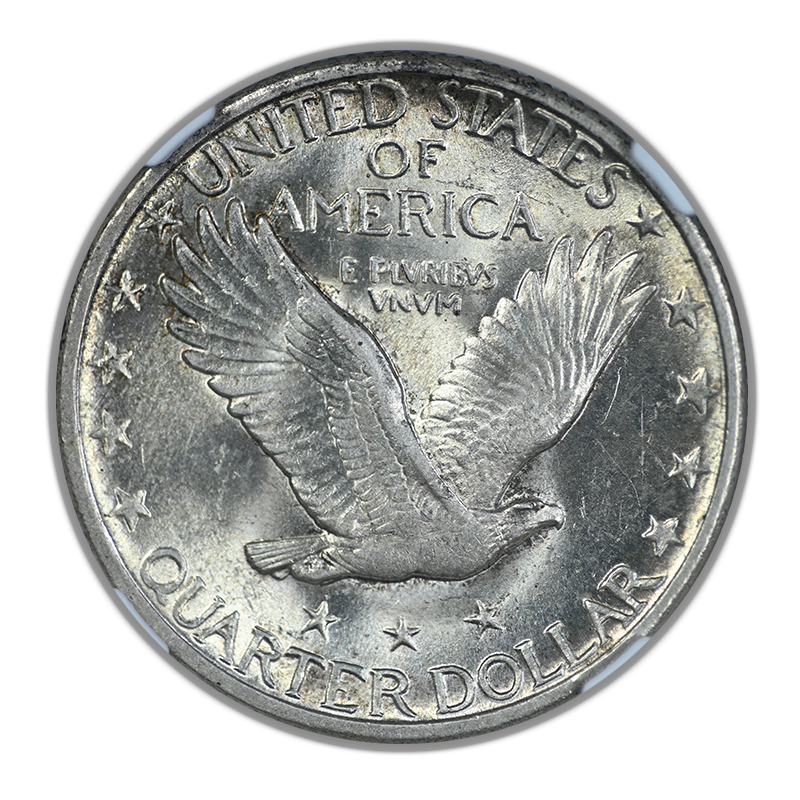 1917-D Type 2 Standing Liberty Quarter 25C NGC MS62FH - Full Head