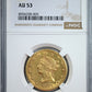 1880-CC Liberty Head Gold Eagle $10 NGC AU53