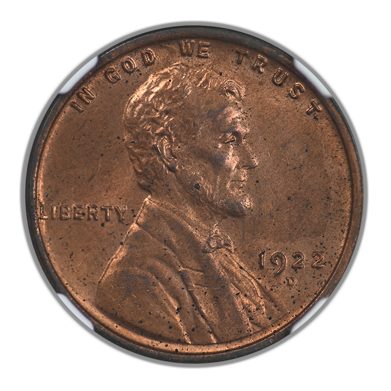 1922-D Lincoln Wheat Cent 1C NGC MS62RB