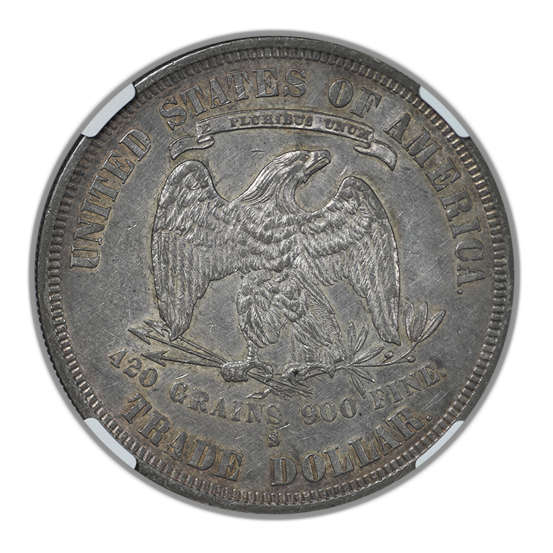 1877-S Trade Dollar T$1 NGC AU55