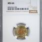 1922 France 50C Centimes NGC MS66 - TONED!